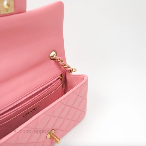 Chanel Quilted Mini Rectangular Pink Lambskin Gold Hardware (Entrupy Certified) - Picture 10 of 15